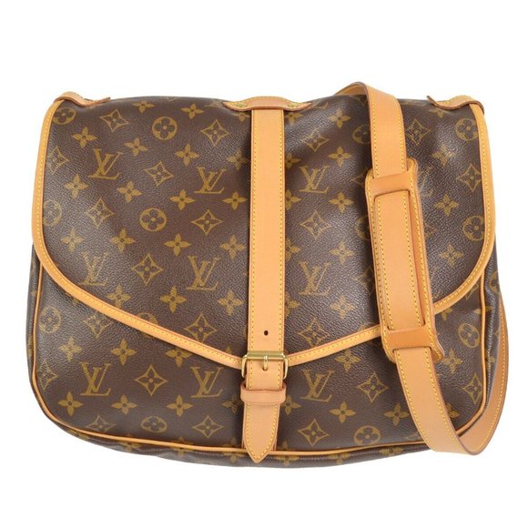 Louis Vuitton Saumur 35 Shoulder Bag Monogram Canvas Leather - Picture 1 of 9
